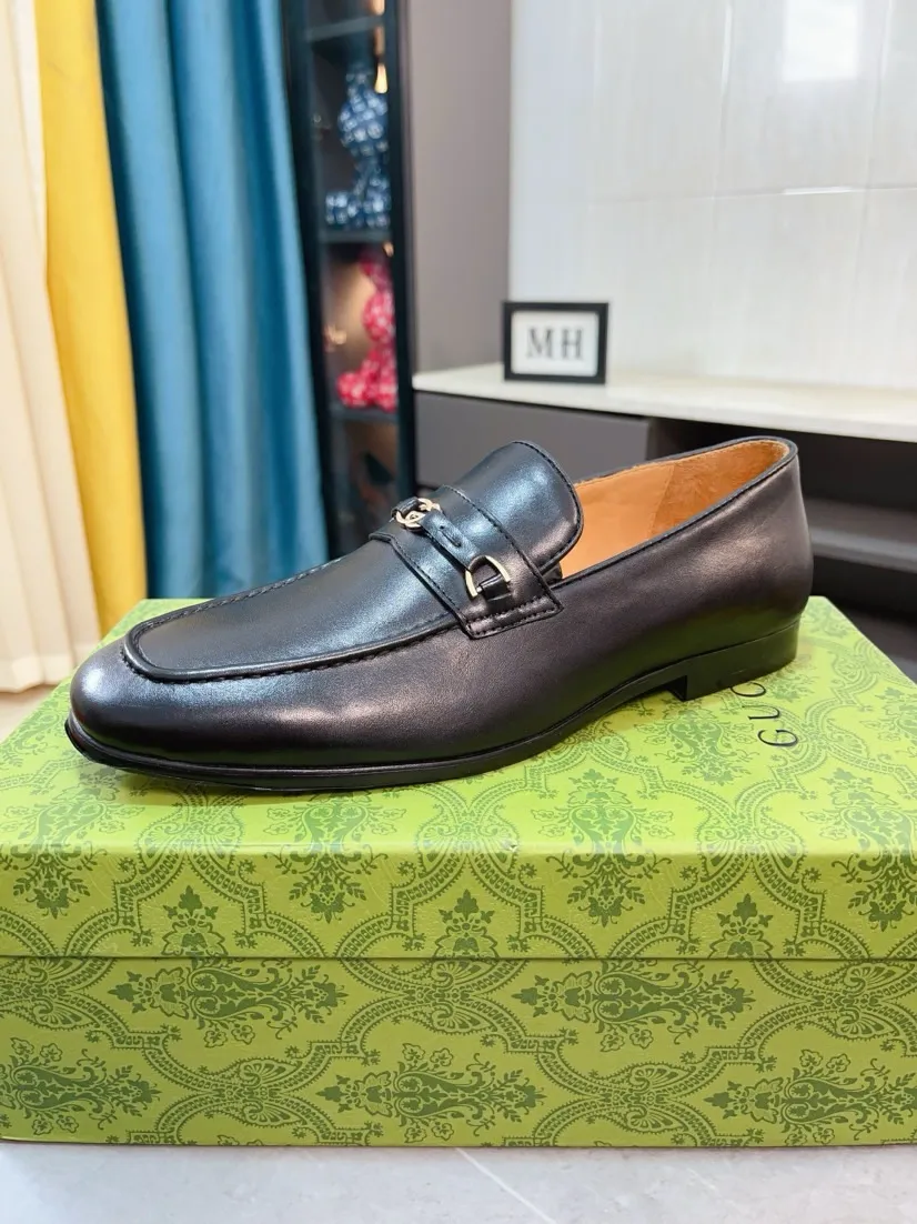 Men's shoes 💰500🌹🌹【GUCCI】The most popular classic Gucci leather shoes. Synchronized with the official website, the upper is made of Italian first-layer cowhide ➕cowhide lining, with unique brand and unique craftsmanship. Highlighting the hot style of the new year. Stop hesitating, stop wandering, get it now. Number: 38--44
